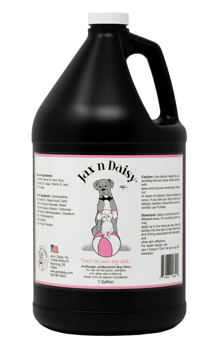 Jax n Daisy "Don't Let Your Dog Itch!" LOTION 1 Gallon