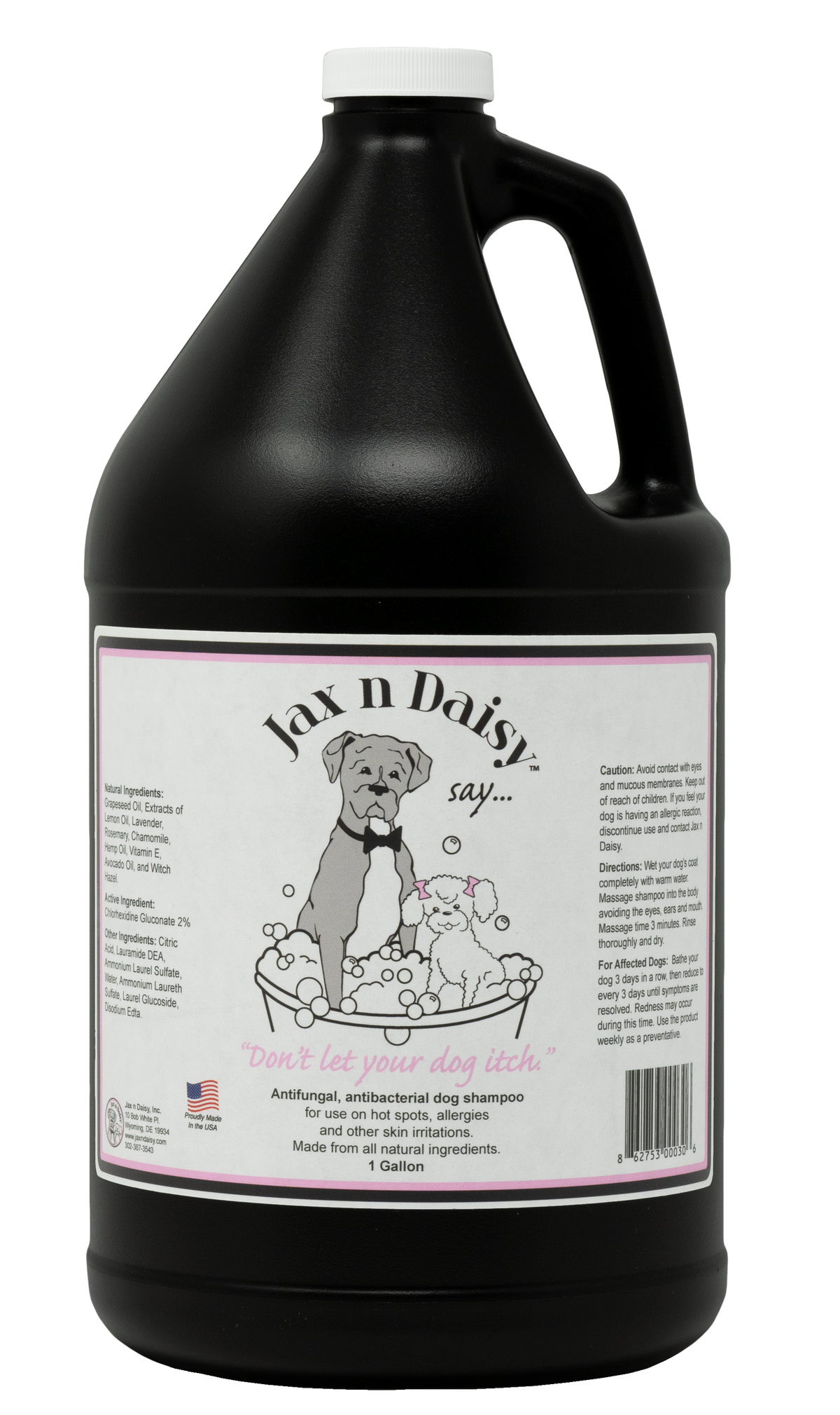 Anti-Itch Dog Shampoo Gallon – Bulk Antifungal Formula – Jax n