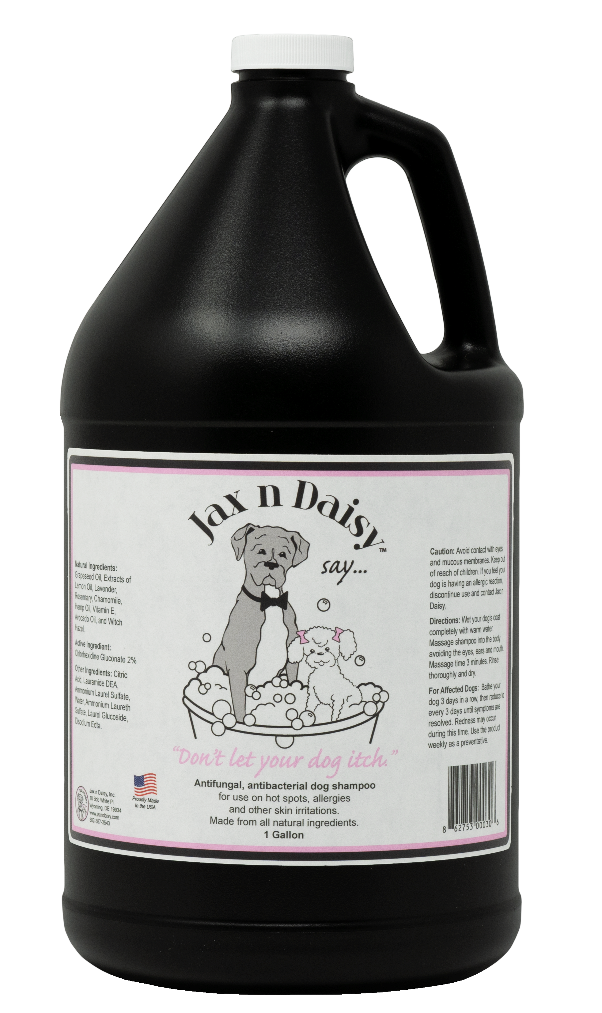 Jax n Daisy "Don't Let Your Dog Itch." SHAMPOO Gallon Size - Jax n Daisy, Inc. Jax n Daisy "Don't Let Your Dog Itch." SHAMPOO Gallon Size - Jax n Daisy, Inc.