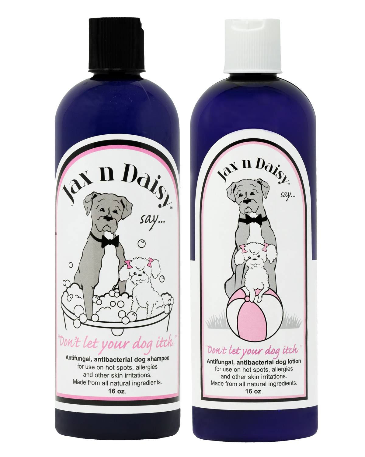 The Jumbo Pack – Anti-Itch Dog Shampoo & Dog Lotion, 16oz Each